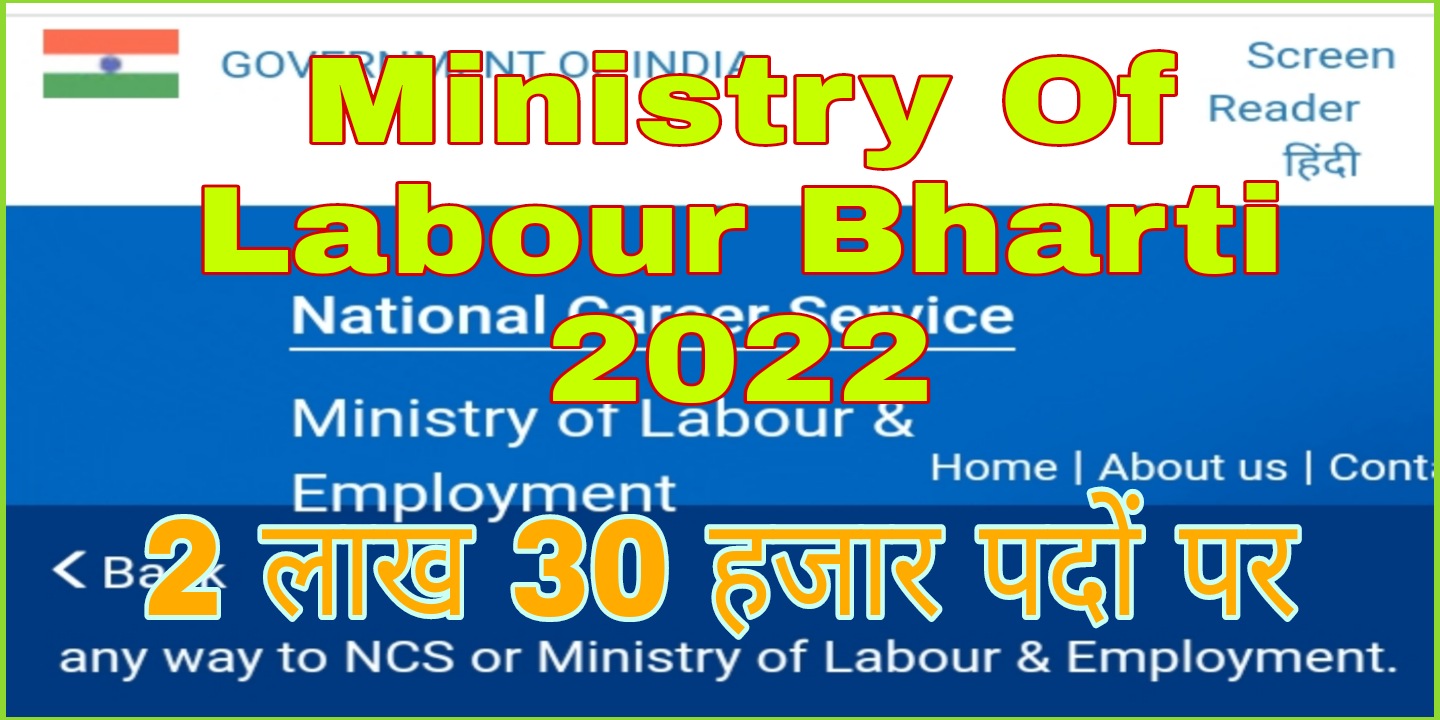 Ministry Of Labour Bharti 2022