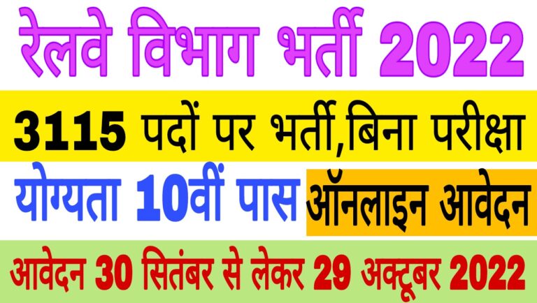 Eastern Railway Apprentice Recruitment 2022