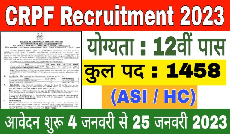 CRPF Recruitment 2023