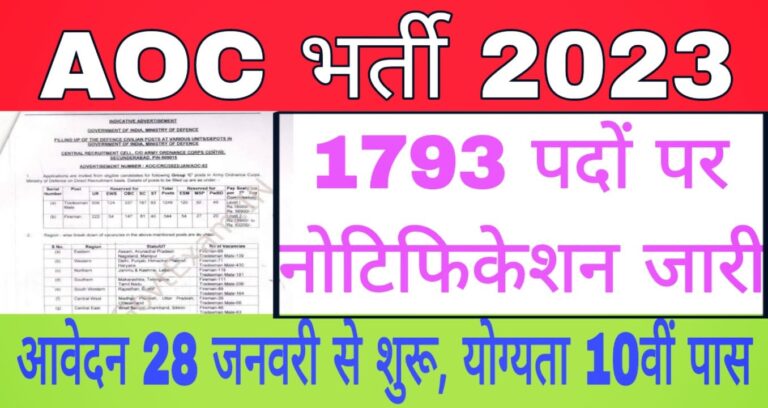 AOC Recruitment 2023