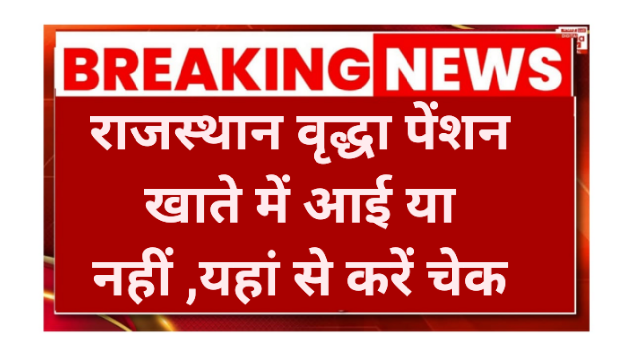 Rajasthan social security pension scheme payment status