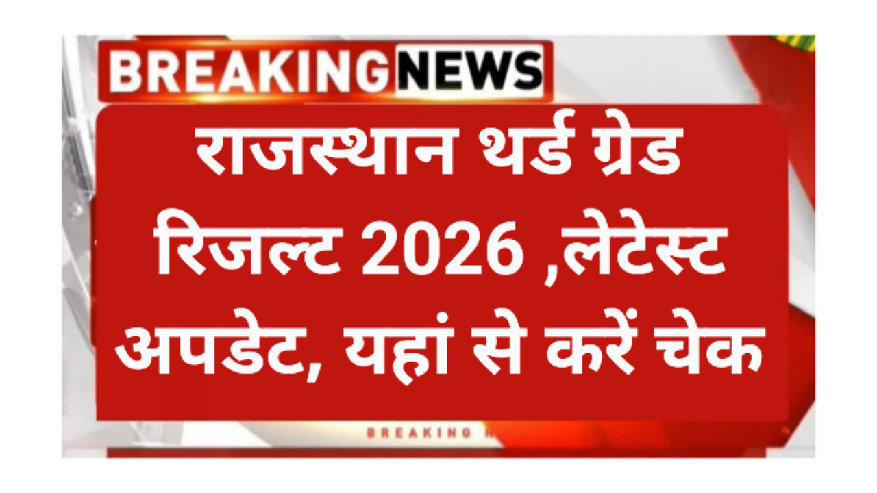 Rajasthan 3rd Grade Teacher Result 2026