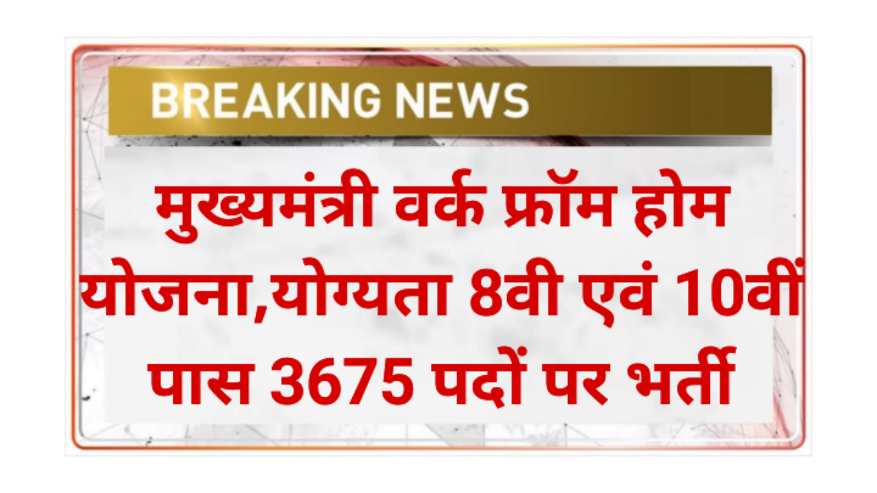 Rajasthan Work From Home Yojna