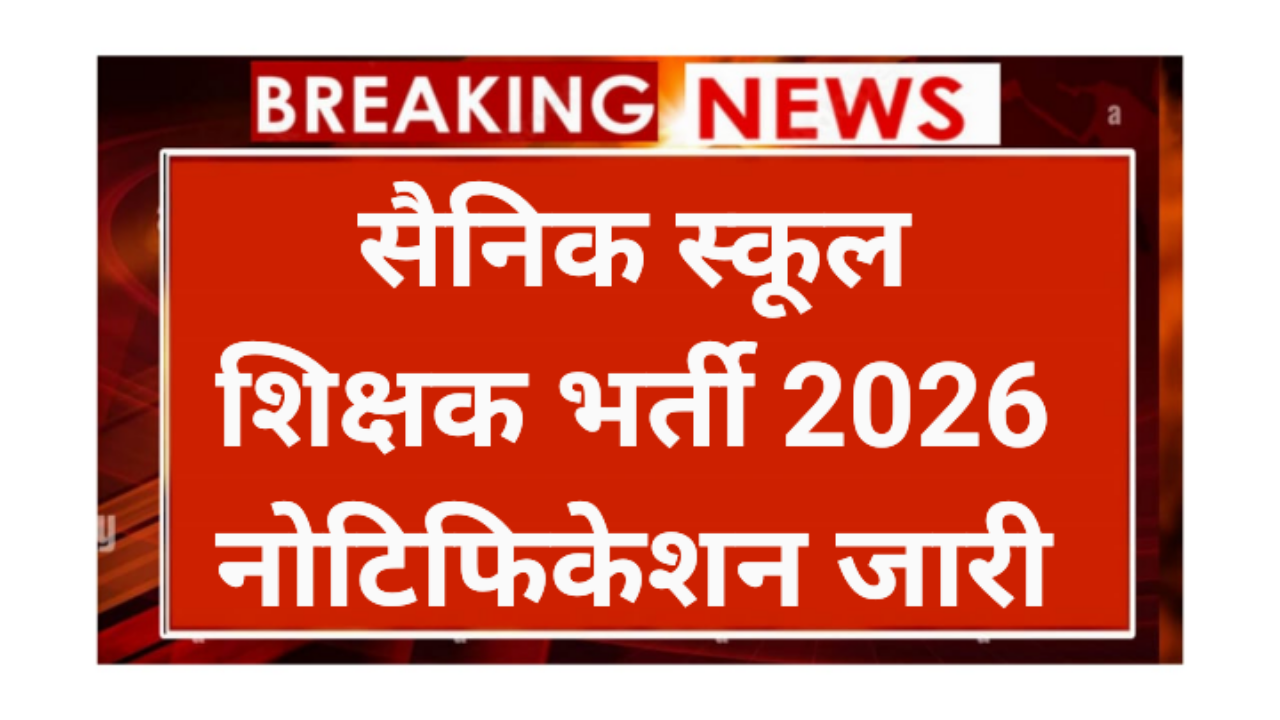 Sainik School Chittorgarh TGT Requirement 2026