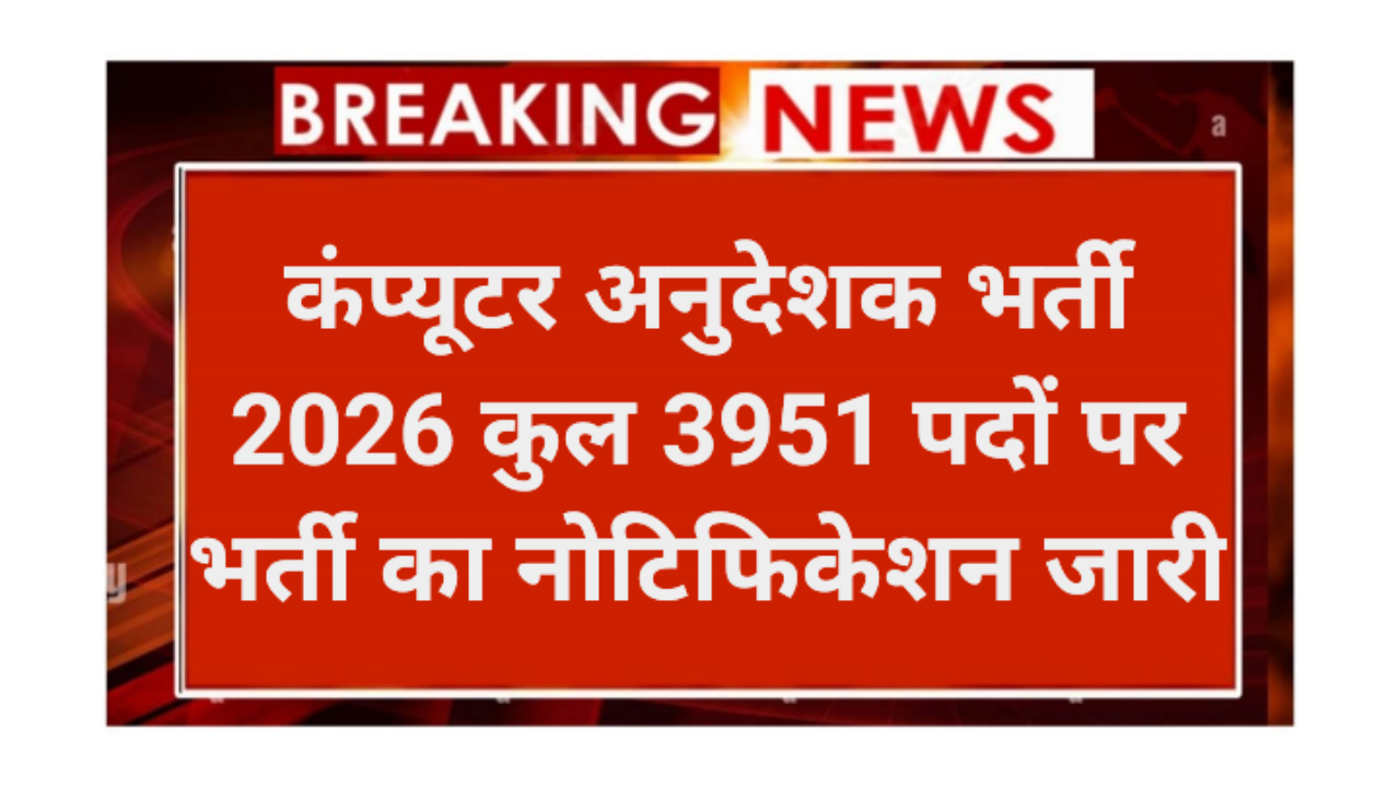 Rajasthan Computer Instructor Requirement 2026