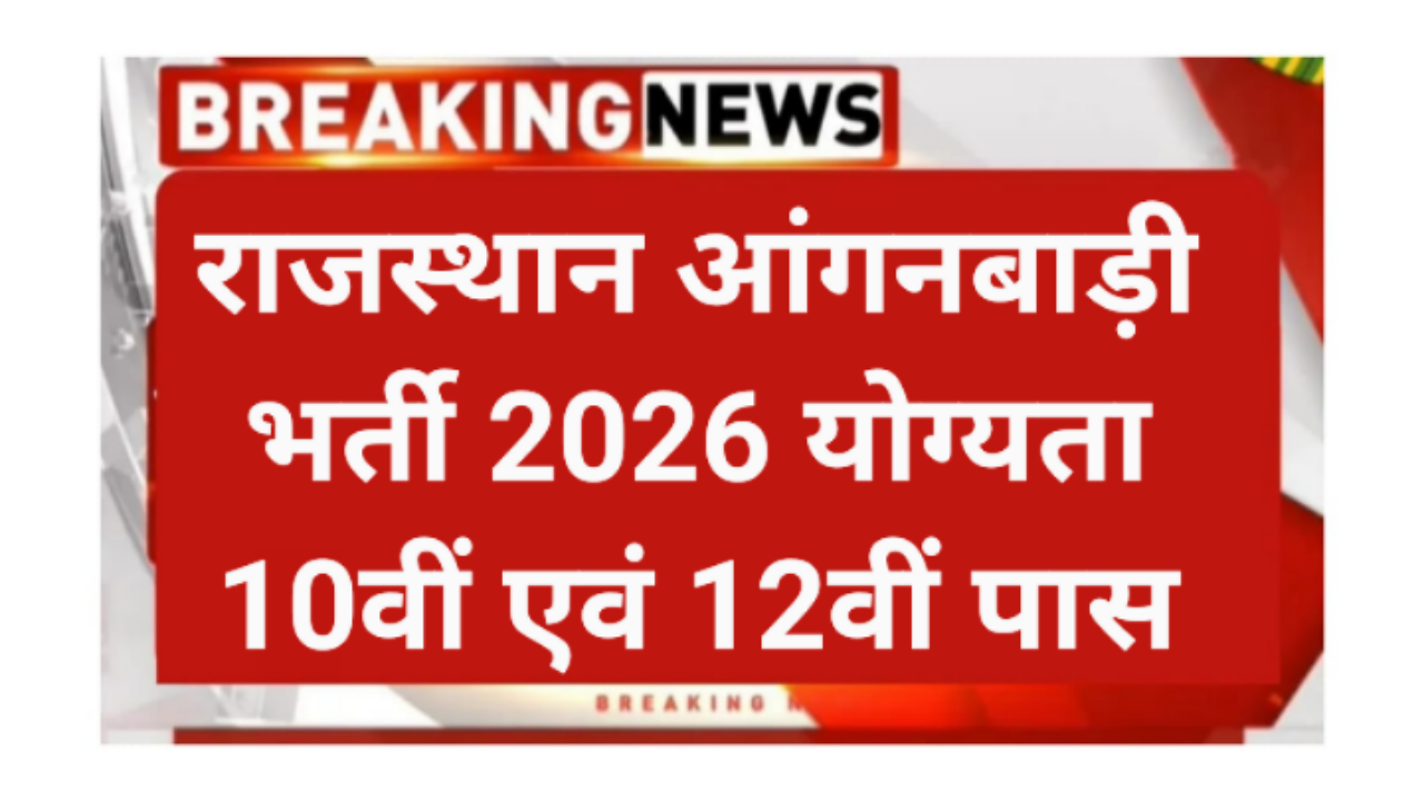 Rajasthan anganwadi Recruitment 2026