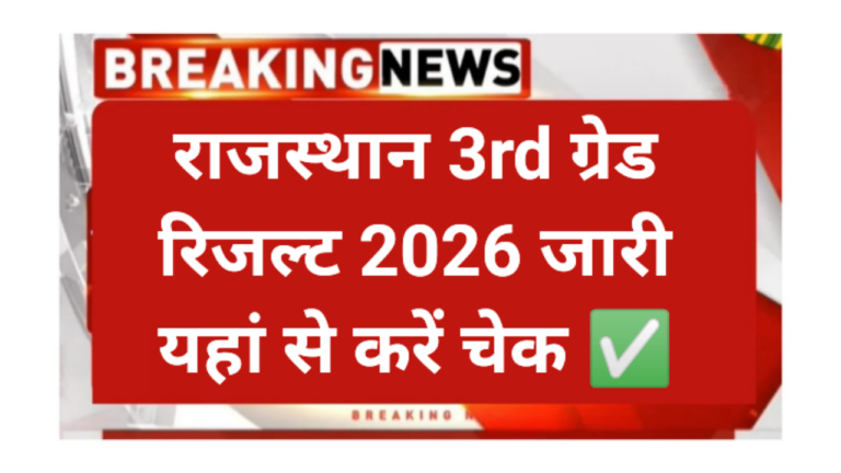 Rajsthan 3rd Grade Teacher Result 2026
